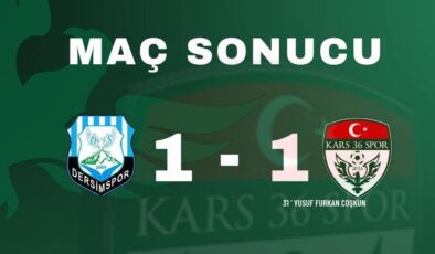 Kars36 Spor Deplasmanda Bir Puana Razı Oldu