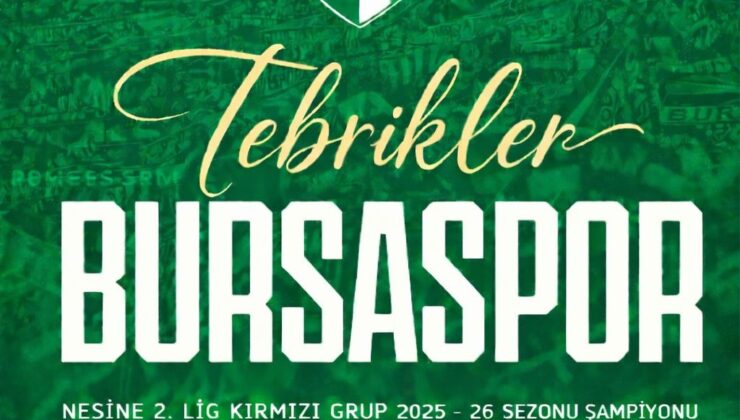 Büyük Camia Büyük Dönüş Bursaspor: Tek Haber Ajansı Başkanı Solmaz’dan Tebrik Mesajı