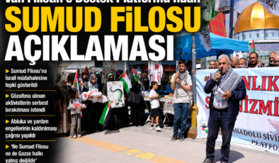 Van Filistin’e Destek Platformu’ndan Sumud Filosu Açıklaması