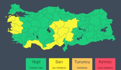 13 İl İçin Kuvvetli Rüzgar Ve Fırtına Uyarısı